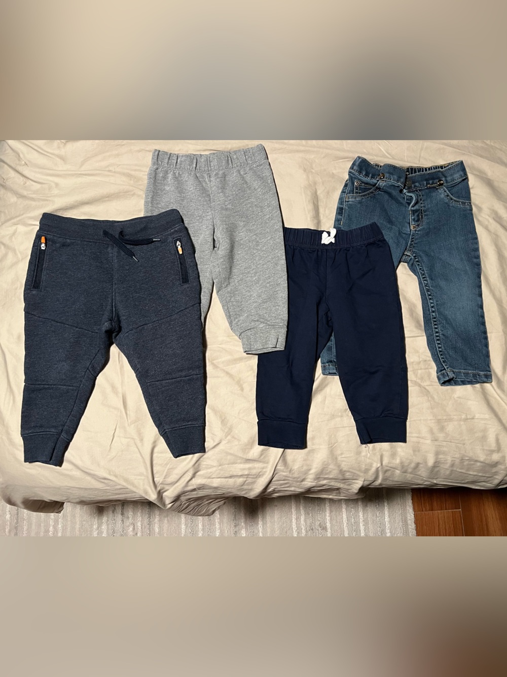 Carter's Four-Pack Kids Joggers & Denim Pants - Navy, Gray, Dark Blue Oshkosh
